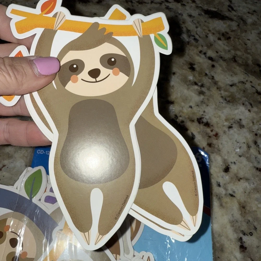 36 Pieces Cut-Outs Paper. Sloths.  Super Cute. Bulletin Board 4437‎